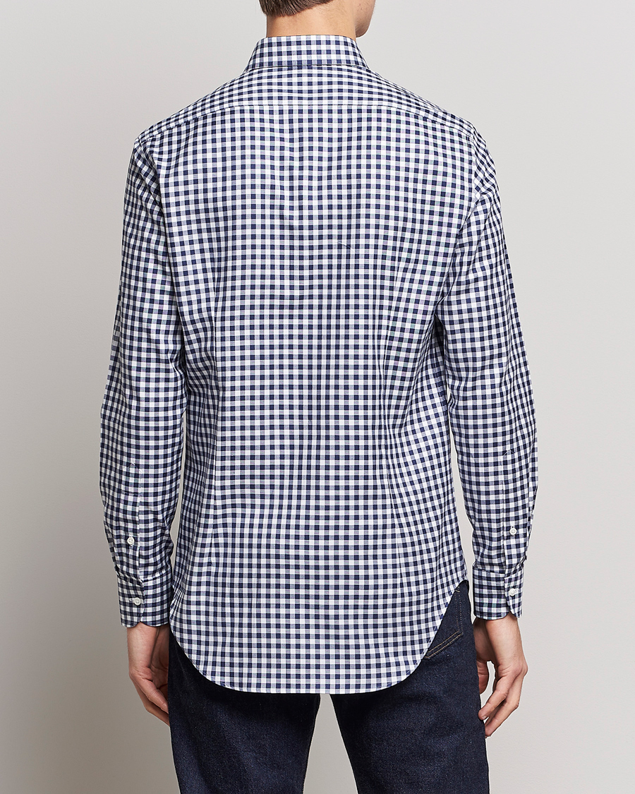Homme | Chemises | Kamakura Shirts | Slim Fit Gingham Shirt Navy