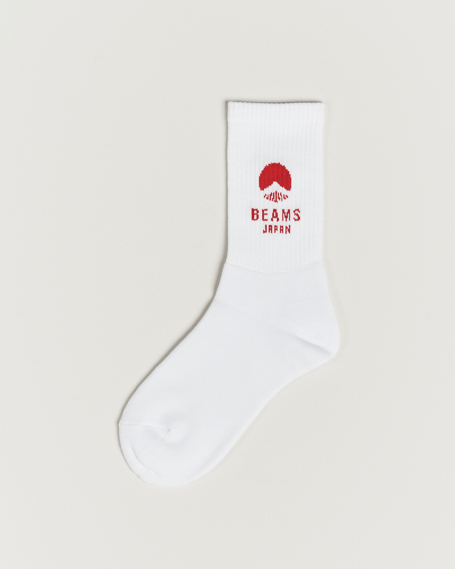 Homme | Sous-Vêtements Et Chaussettes | Beams Japan | Logo Socks White/Red