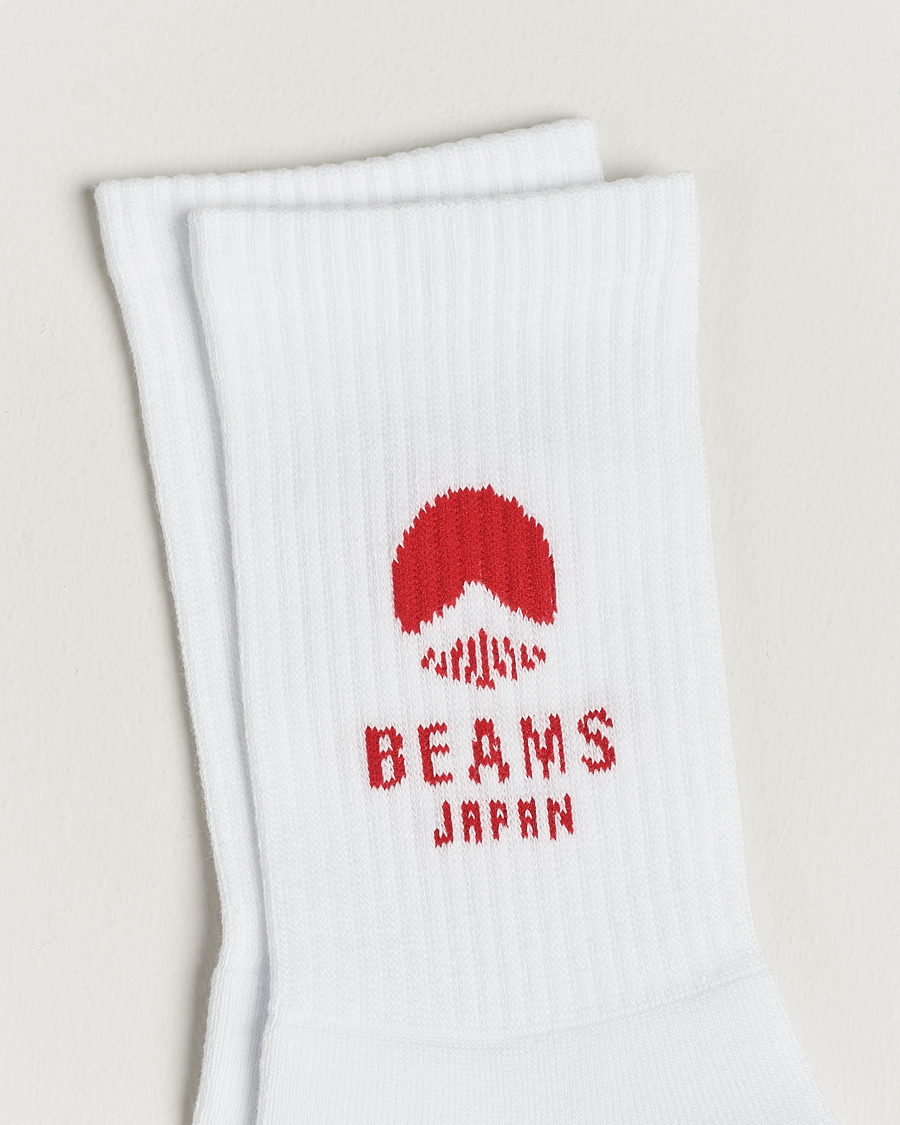 Homme | Vêtements | Beams Japan | Logo Socks White/Red