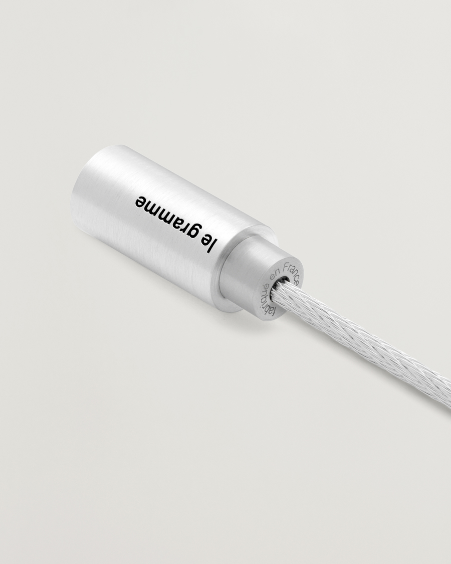 Homme | LE GRAMME Triptych Cable Bracelet Brushed Sterling Silver 9g | LE GRAMME | Triptych Cable Bracelet Brushed Sterling Silver 9g