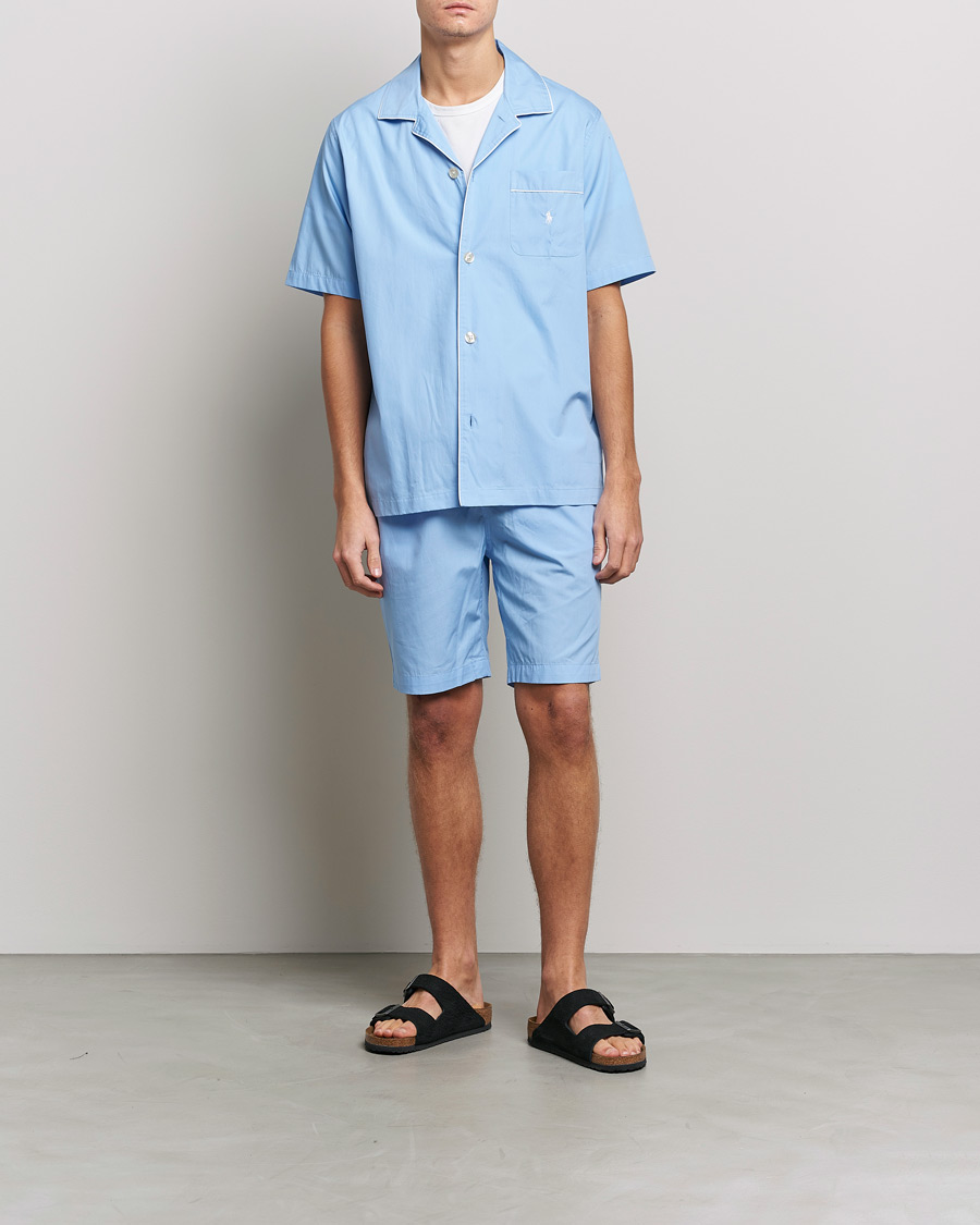 Homme | Peignoirs Et Pyjamas | Polo Ralph Lauren | Cotton Short Pyajama Set Solid Austin Blue