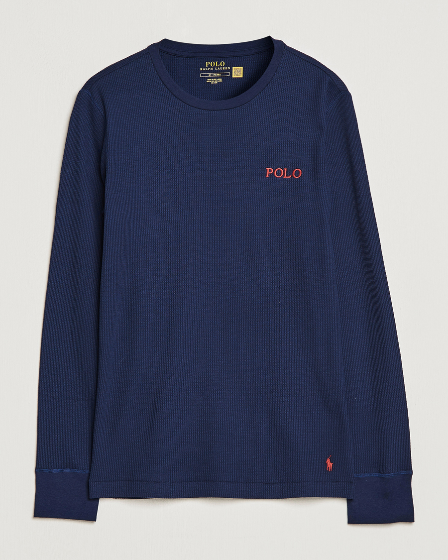 Homme | T-shirts | Polo Ralph Lauren | Waffle Long Sleeve Crew Neck Cruise Navy