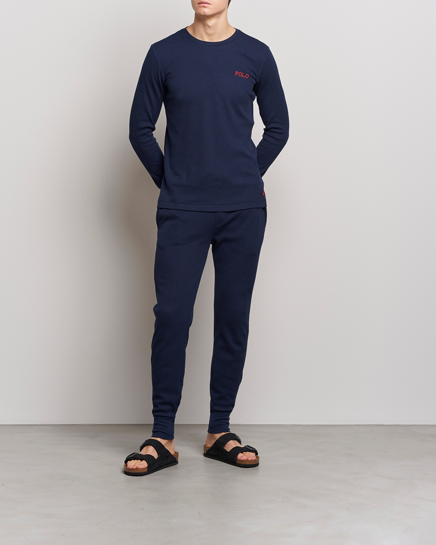 Homme | T-shirts | Polo Ralph Lauren | Waffle Long Sleeve Crew Neck Cruise Navy