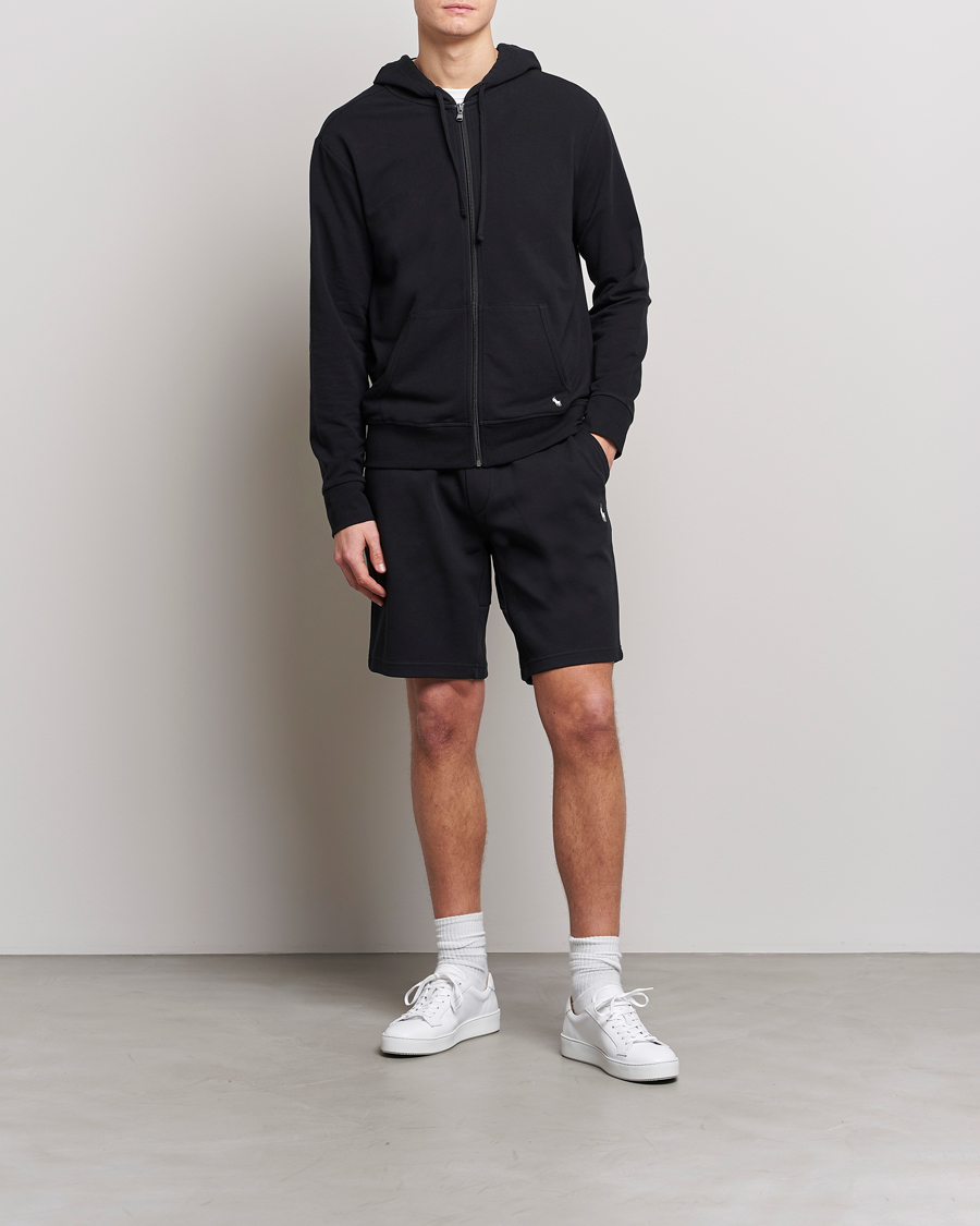 Homme | Pulls Et Tricots | Polo Ralph Lauren | Cotton Jersey Long Sleeve Hoodie Polo Black