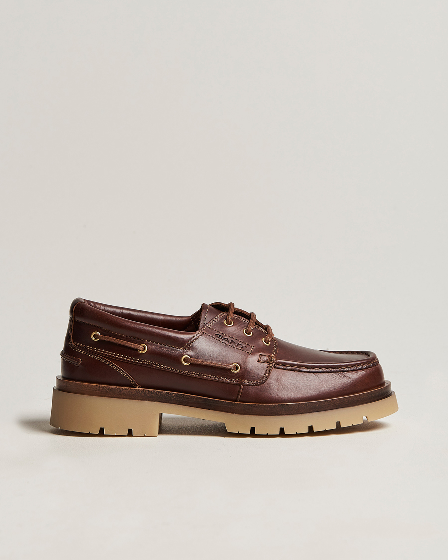 Homme | GANT Zeamee Leather Boat Shoe Cognac | GANT | Zeamee Leather Boat Shoe Cognac