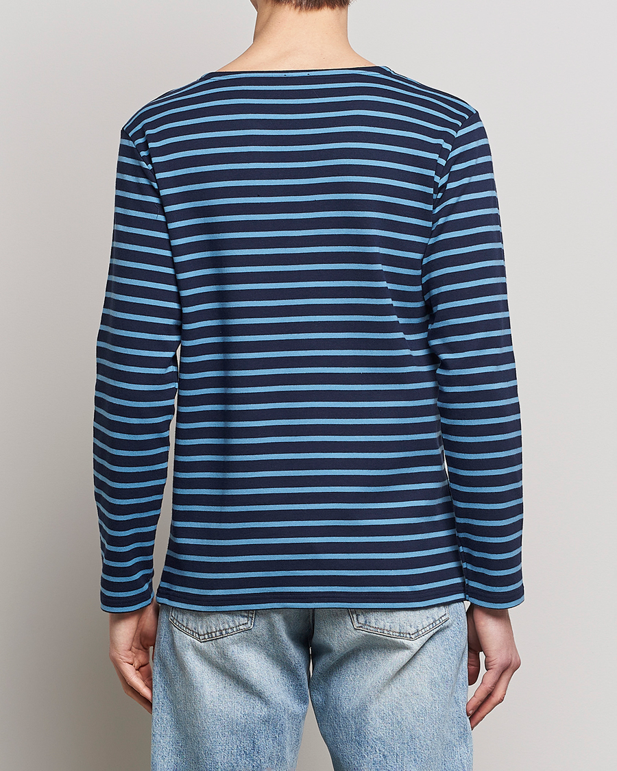 Homme | T-shirts | Armor-lux | Houat Héritage Stripe Longsleeve T-shirt Marine Deep/St Lo