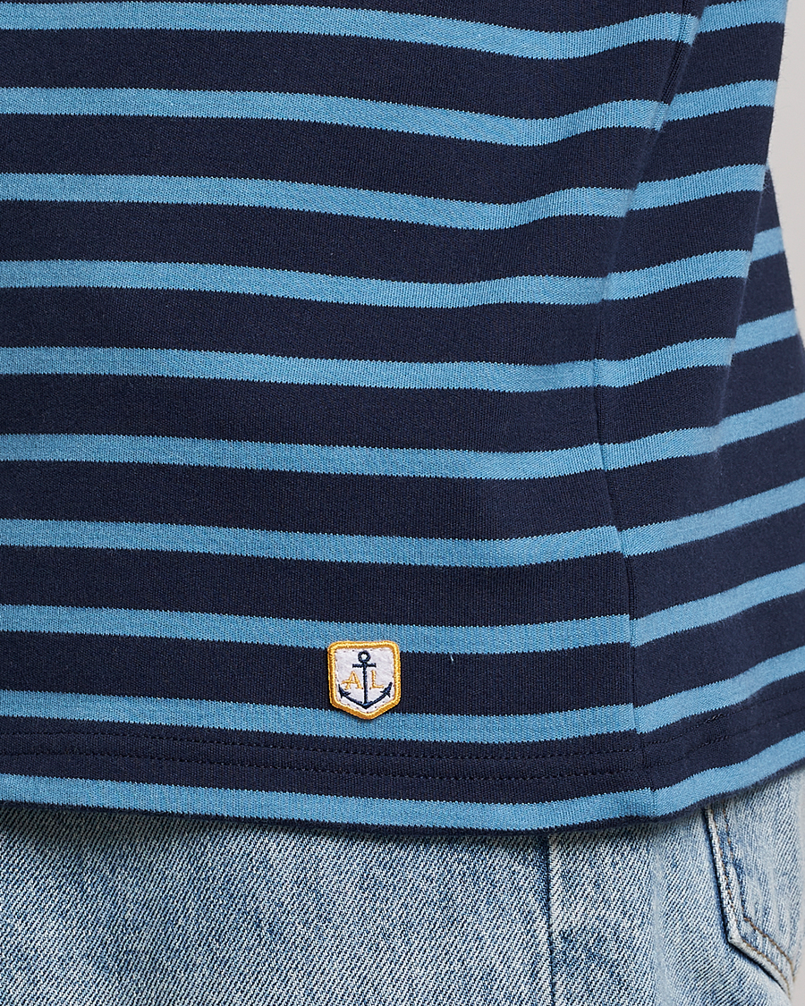 Homme | T-shirts | Armor-lux | Houat Héritage Stripe Longsleeve T-shirt Marine Deep/St Lo