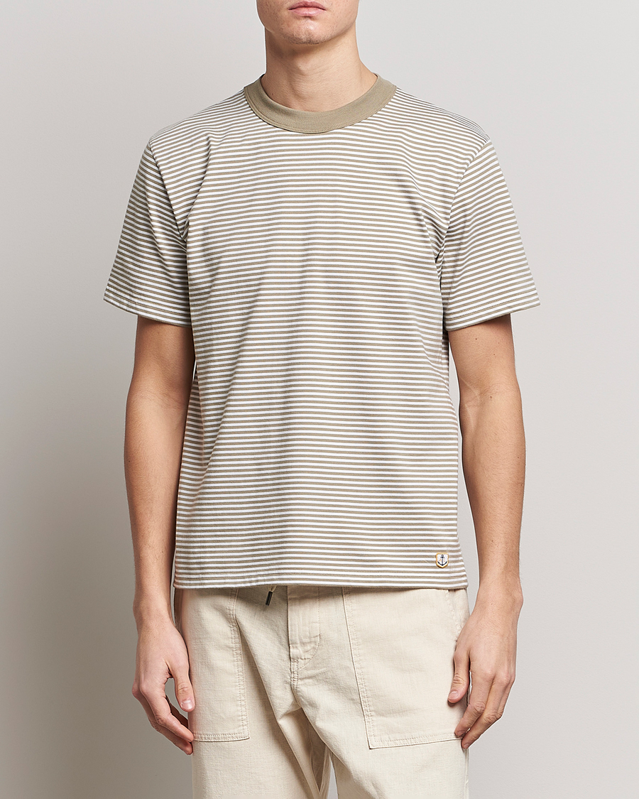 Homme | T-shirts | Armor-lux | Héritage Stripe T-Shirt Blanc/Argile