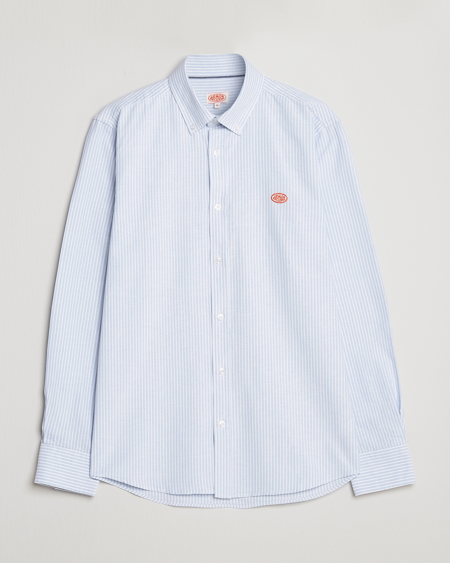 Homme | Chemises | Armor-lux | Chemise Oxford Shirt Blue/Milk