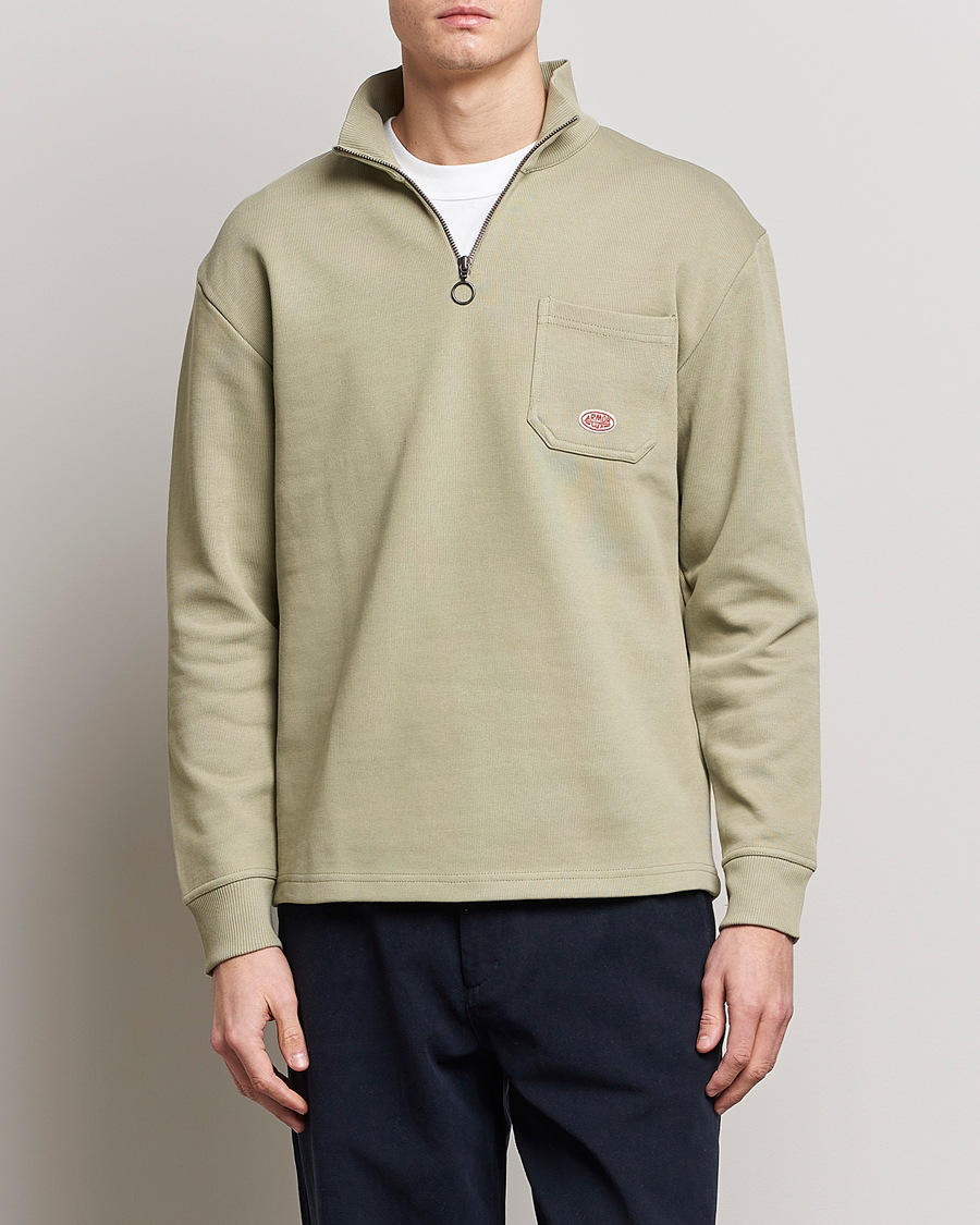 Homme | Pulls Et Tricots | Armor-lux | Camionneur Cotton Half Zip Sweater Argile