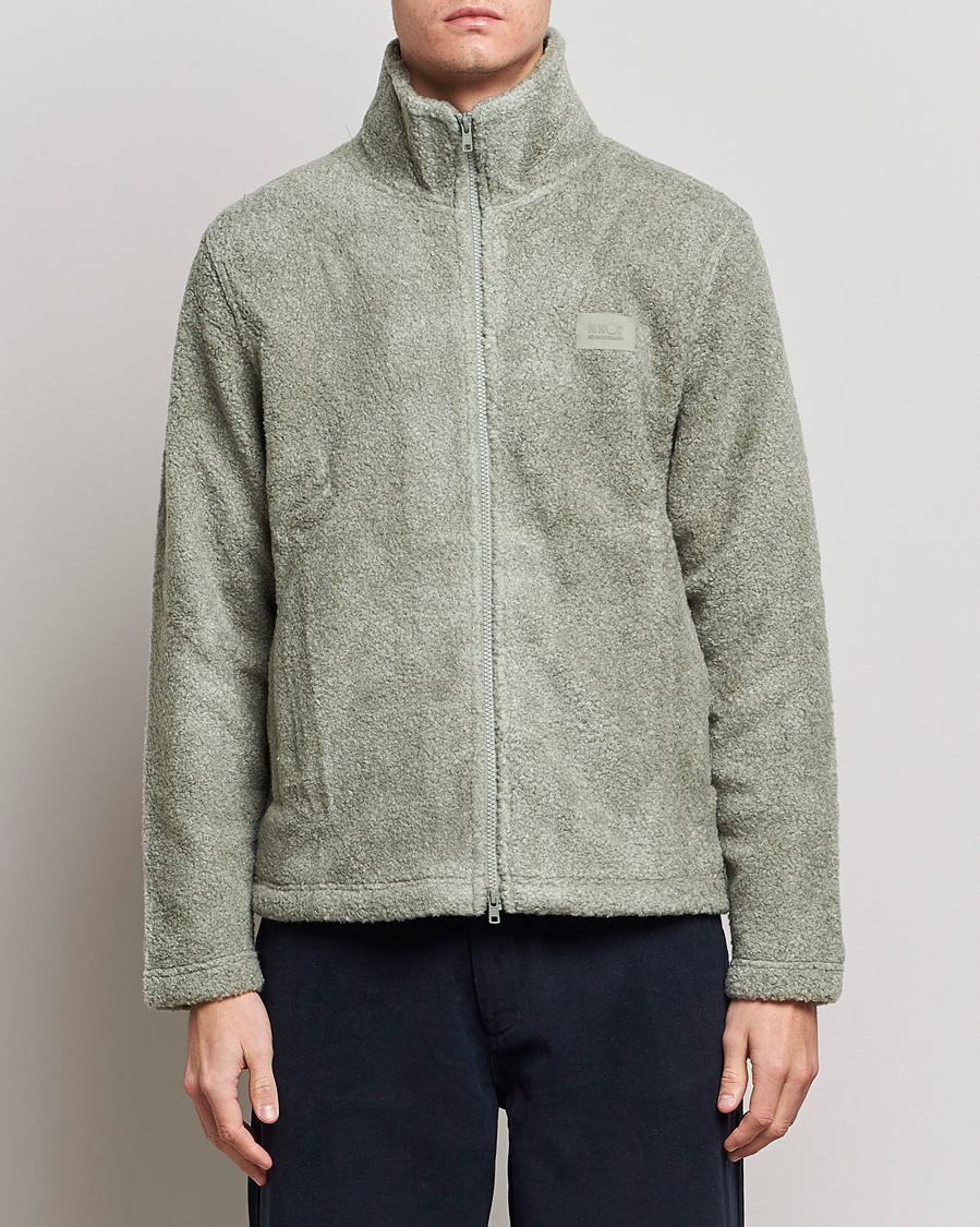 Homme | Pulls Et Tricots | NN07 | Nil Pile Full Zip Jacket Forest Mint