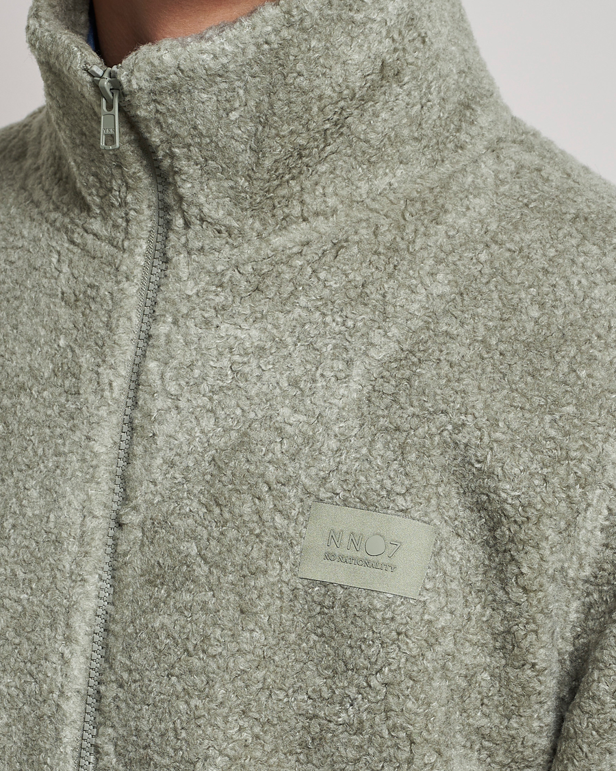 Homme | Pulls Et Tricots | NN07 | Nil Pile Full Zip Jacket Forest Mint