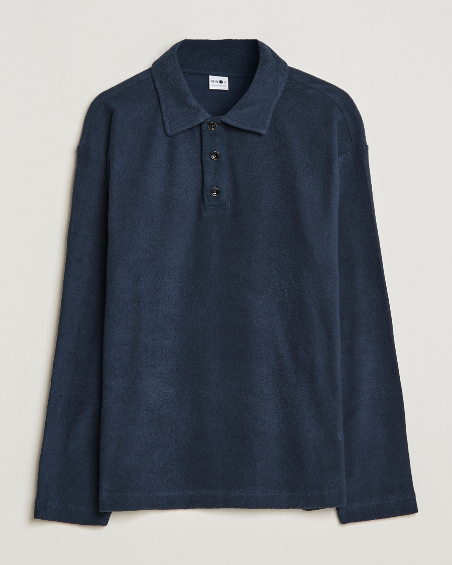 Homme | Pulls Et Tricots | NN07 | Joey Terry Long Sleeve Polo Navy Blue