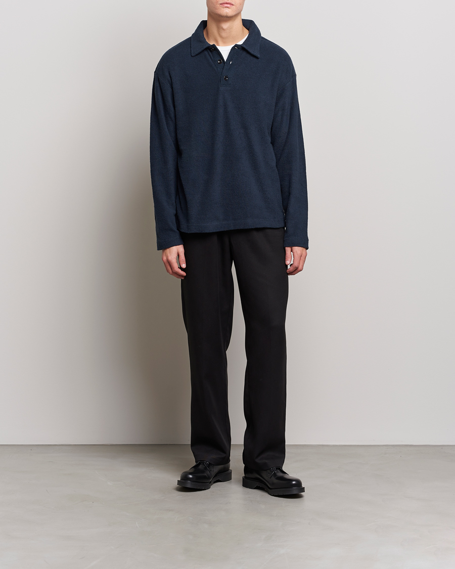 Homme | Pulls Et Tricots | NN07 | Joey Terry Long Sleeve Polo Navy Blue