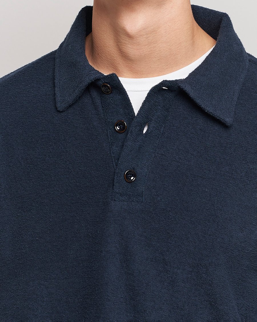 Homme | Pulls Et Tricots | NN07 | Joey Terry Long Sleeve Polo Navy Blue