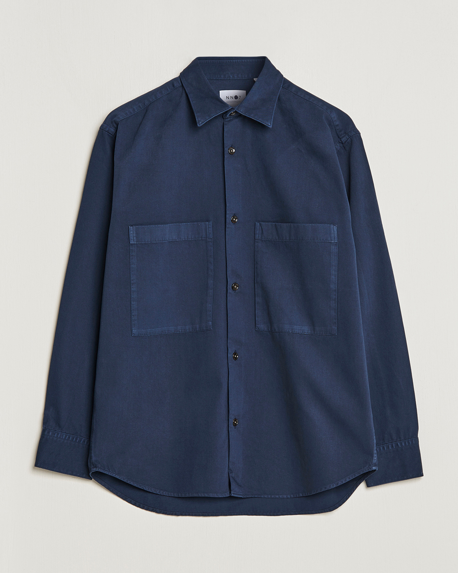 Homme | Chemises | NN07 | Freddy Pocket Overshirt Navy Blue