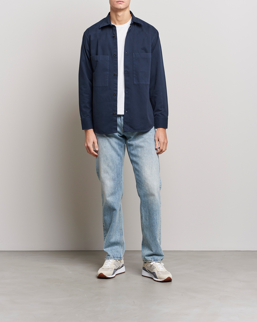 Homme | Chemises | NN07 | Freddy Pocket Overshirt Navy Blue