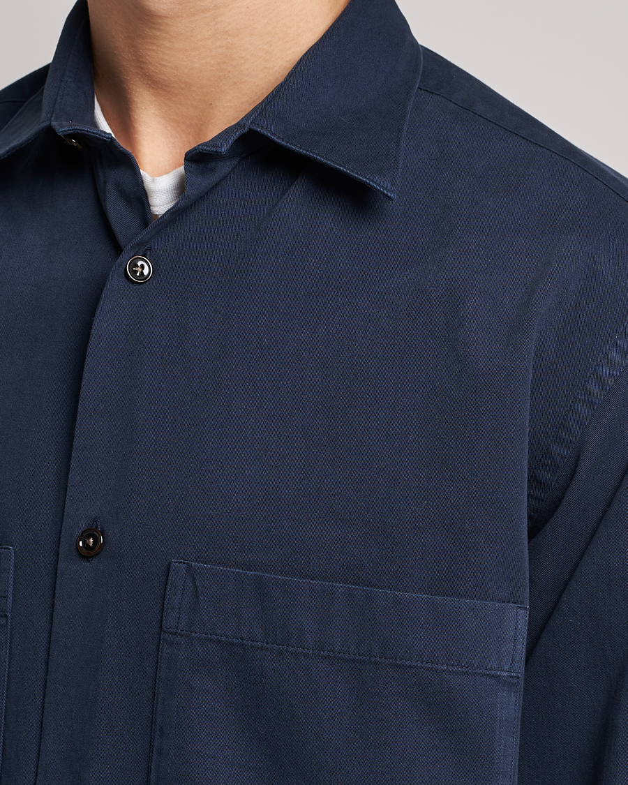 Homme | Chemises | NN07 | Freddy Pocket Overshirt Navy Blue