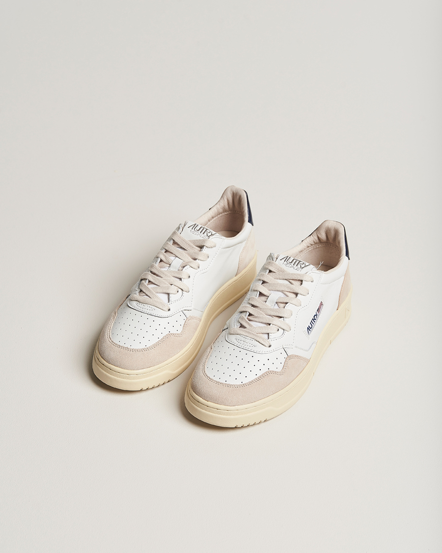 Homme | Chaussures | Autry | Medalist Low Leather/Suede Sneaker White/Blue