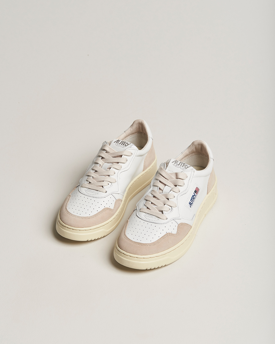 Homme | Baskets | Autry | Medalist Low Leather/Suede Sneaker White