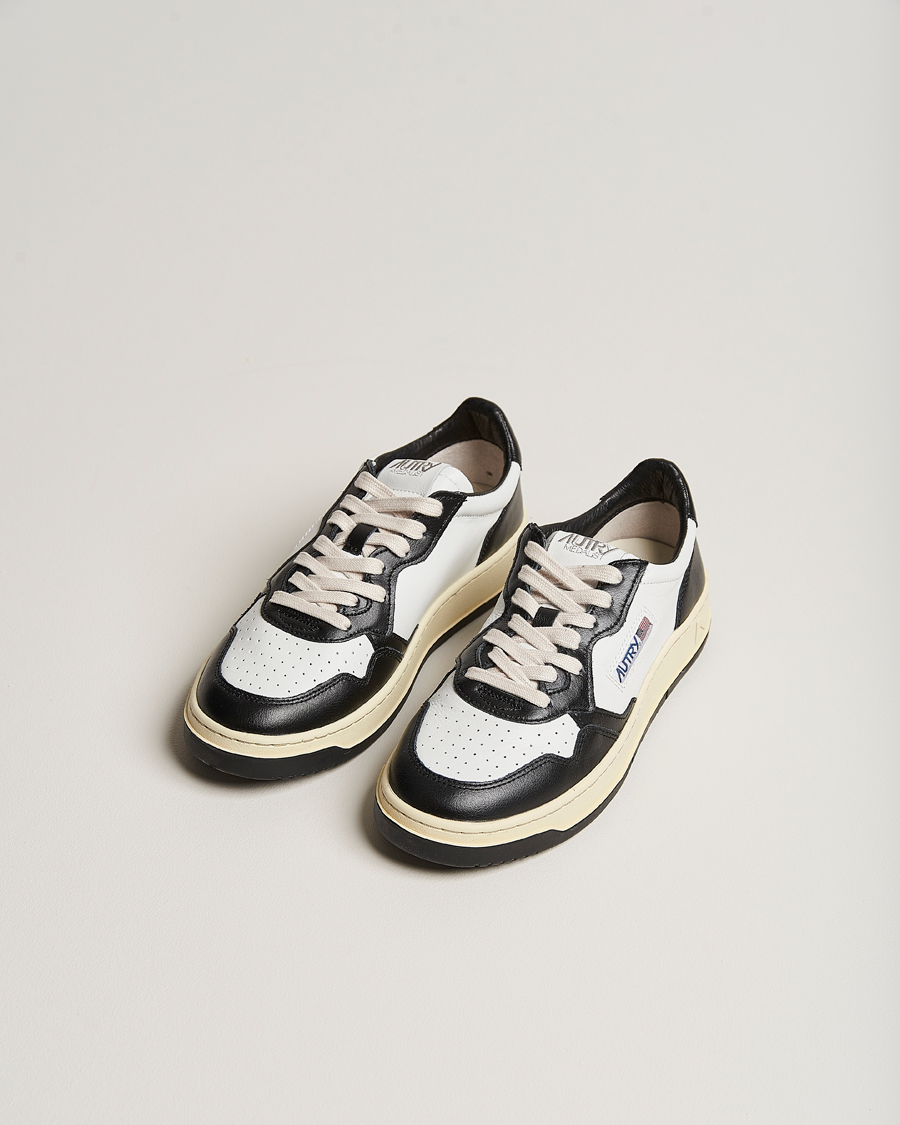 Homme |  | Autry | Medalist Low Bicolor Leather Sneaker White/Black
