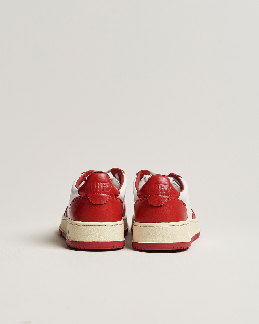 Homme | Autry Medalist Low Bicolor Leather Sneaker Red | Autry | Medalist Low Bicolor Leather Sneaker Red