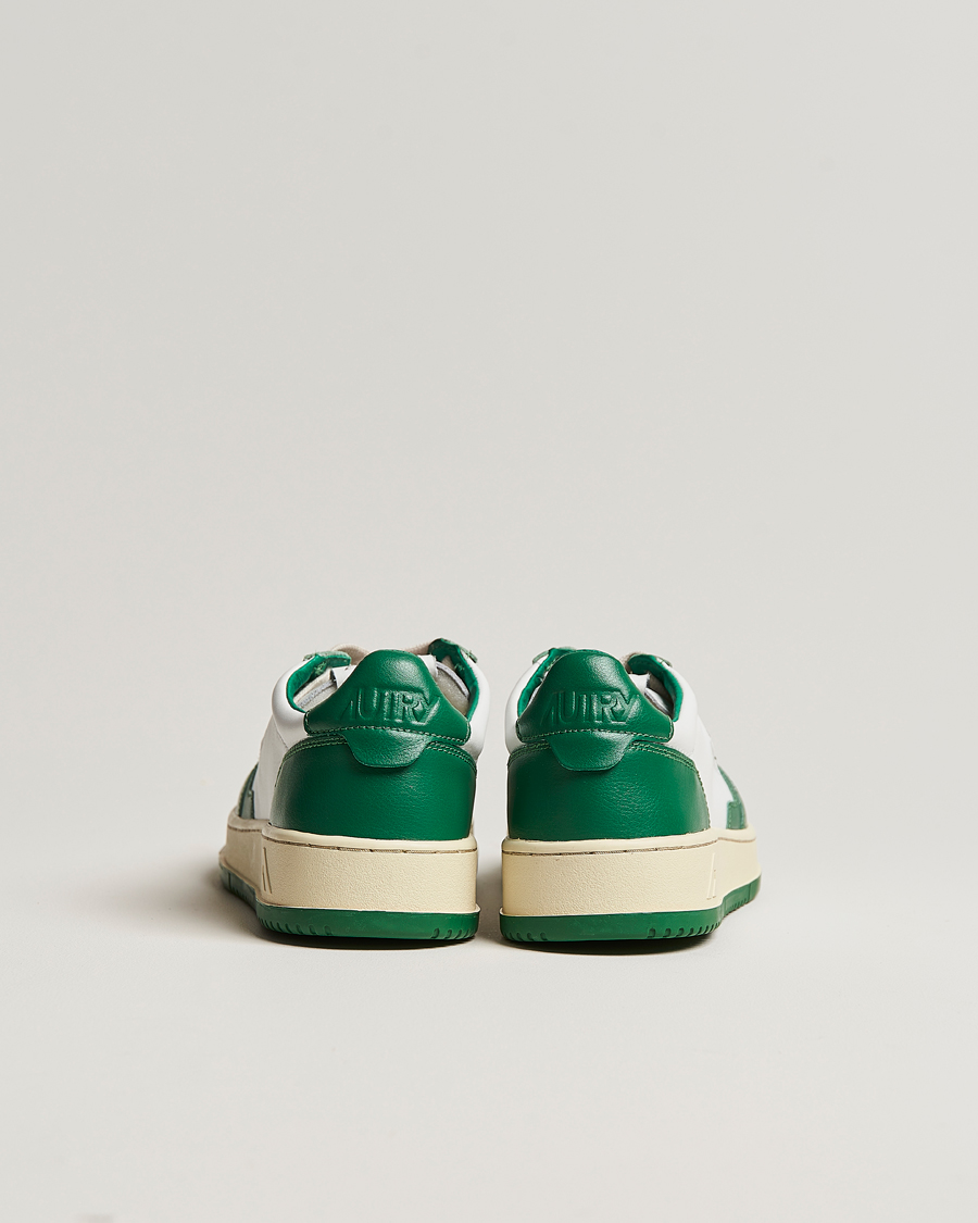 Homme | Autry Medalist Low Bicolor Leather Sneaker White/Green | Autry | Medalist Low Bicolor Leather Sneaker White/Green