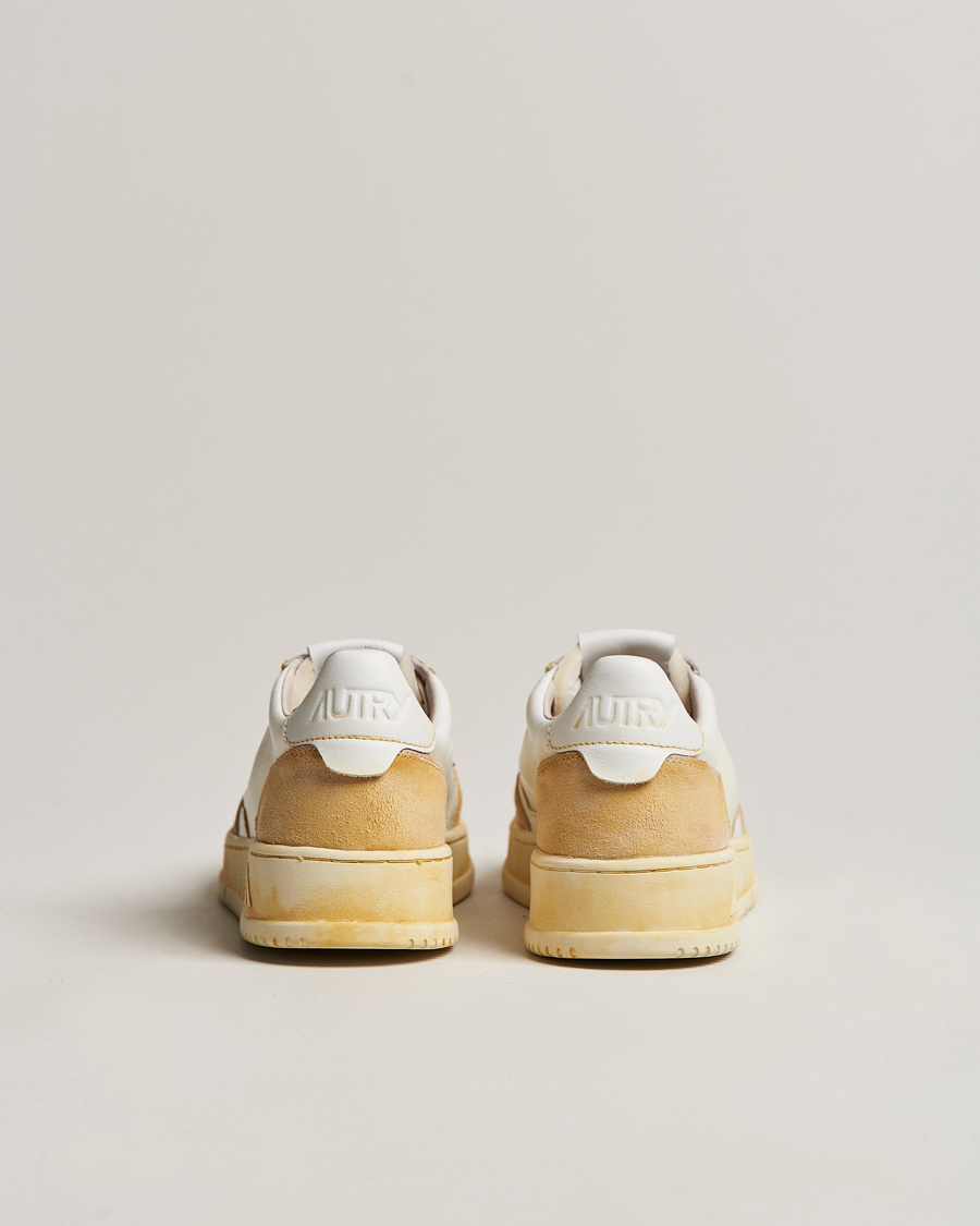 Homme | Autry Super Vintage Low Leather/Suede Sneaker Leat White | Autry | Super Vintage Low Leather/Suede Sneaker Leat White