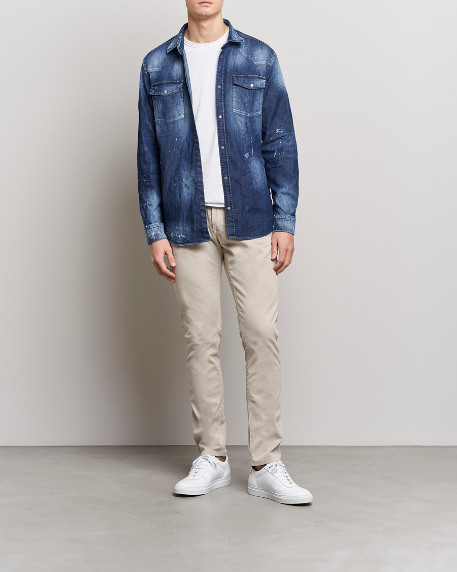 Homme | Pantalons | Dondup | George Gabardine 5-Pocket Sand