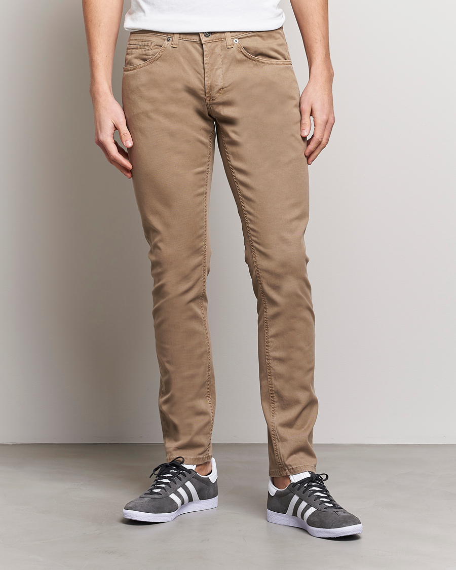 Homme | Pantalons | Dondup | George Gabardine 5-Pocket Khaki