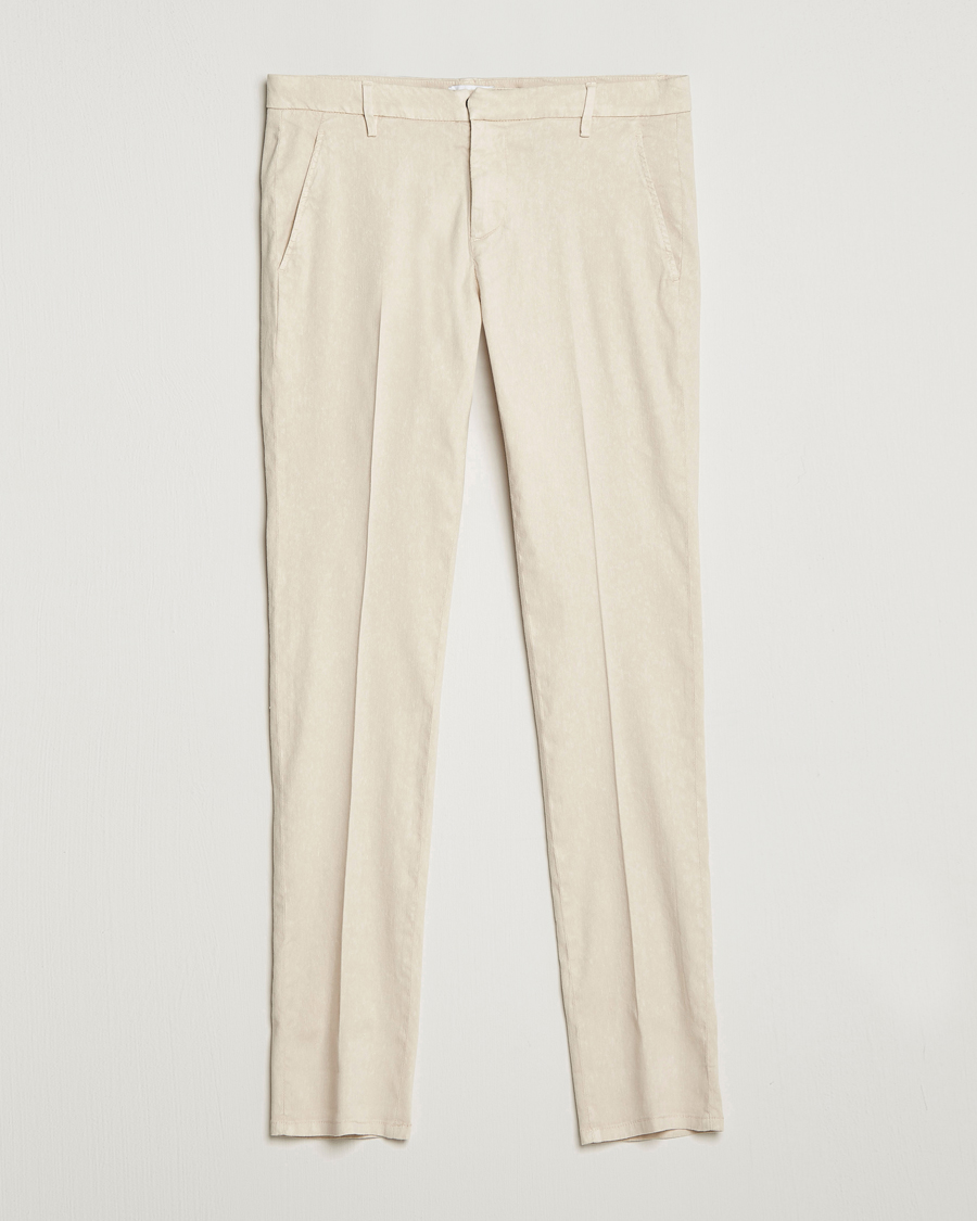 Homme | Pantalons | Dondup | Gaubert Linen Stretch Chinos Light Oat