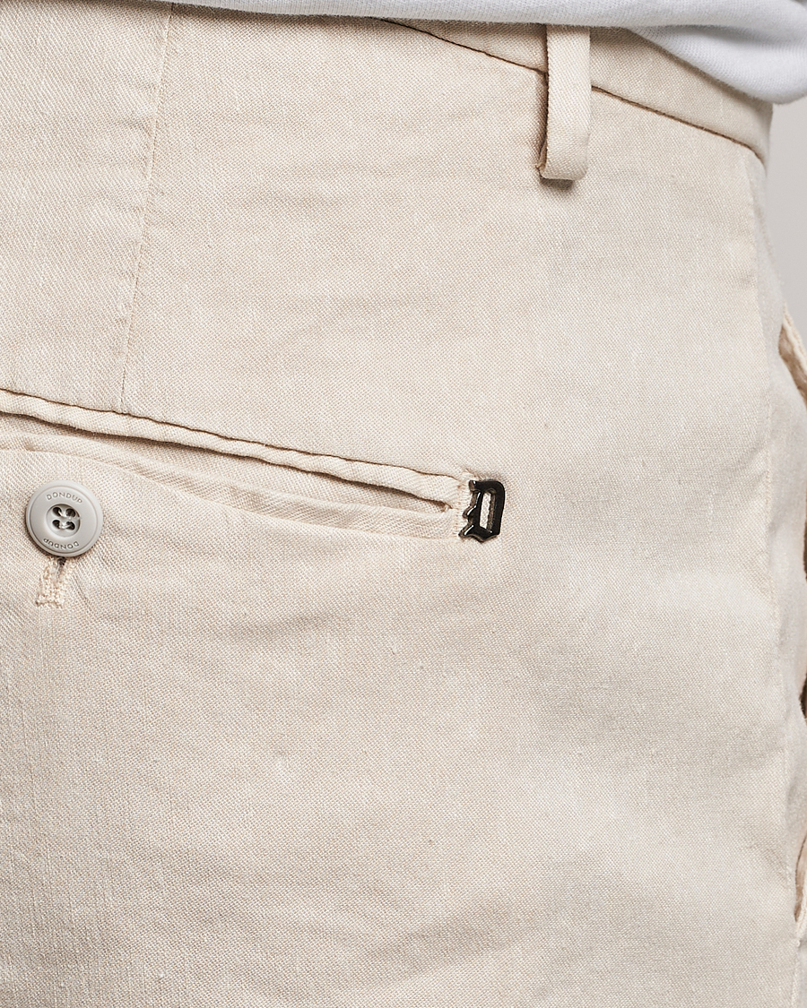 Homme | Pantalons | Dondup | Gaubert Linen Stretch Chinos Light Oat