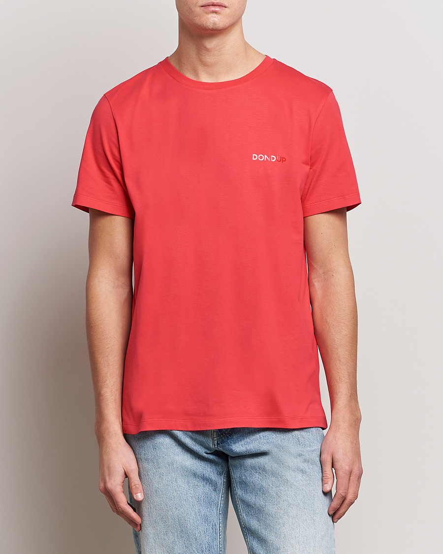 Homme | T-shirts | Dondup | Crew Neck Tee Coral