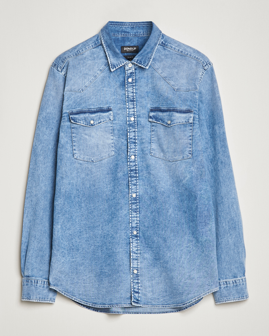 Homme | Chemises | Dondup | Denim Shirt Light Blue