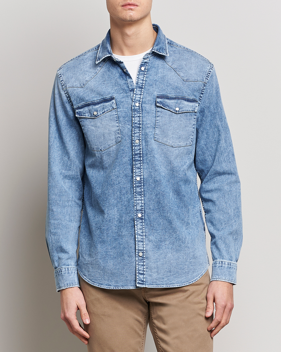 Homme | Chemises | Dondup | Denim Shirt Light Blue