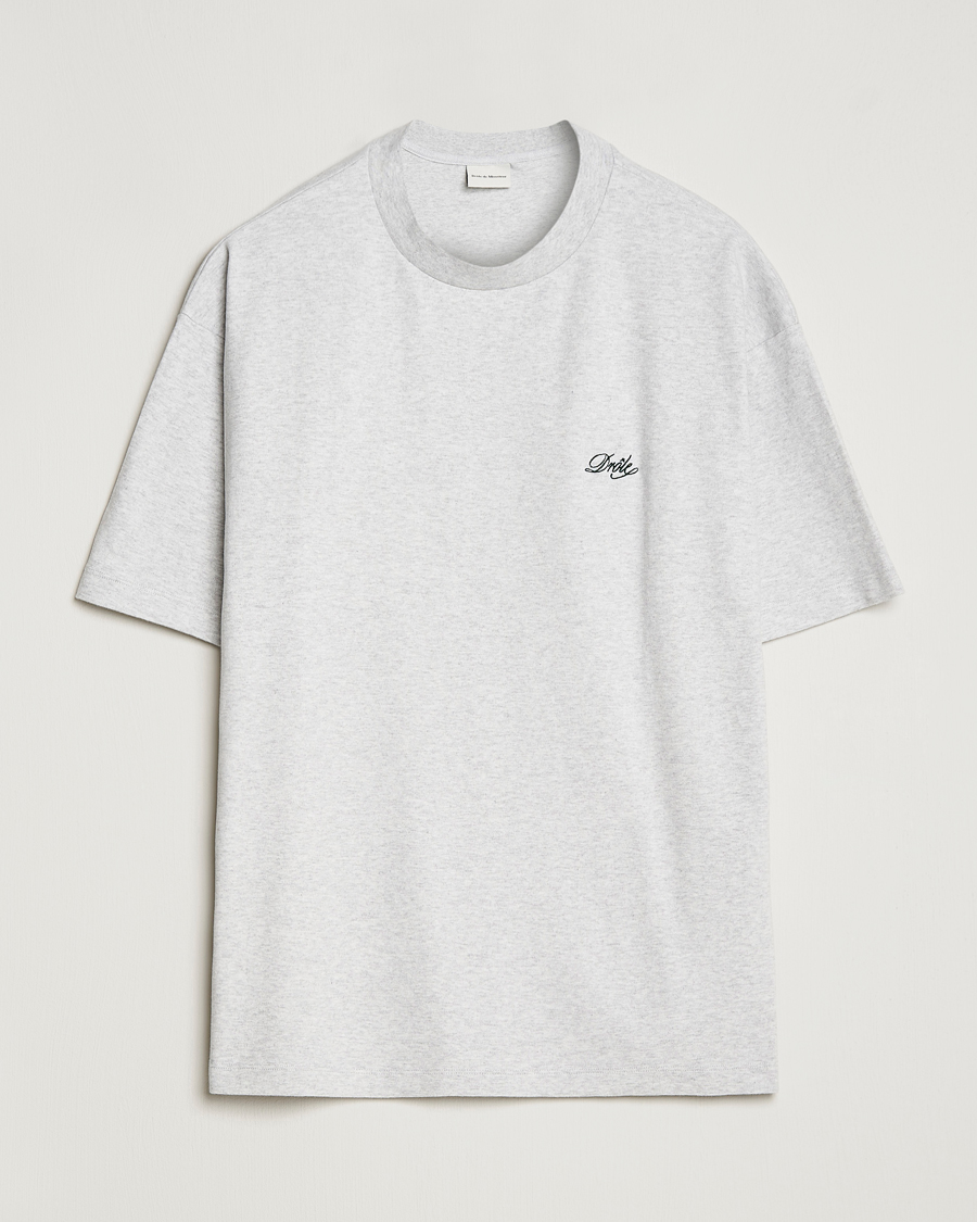 Homme | T-shirts | Drôle de Monsieur | Signature T-Shirt Light Grey