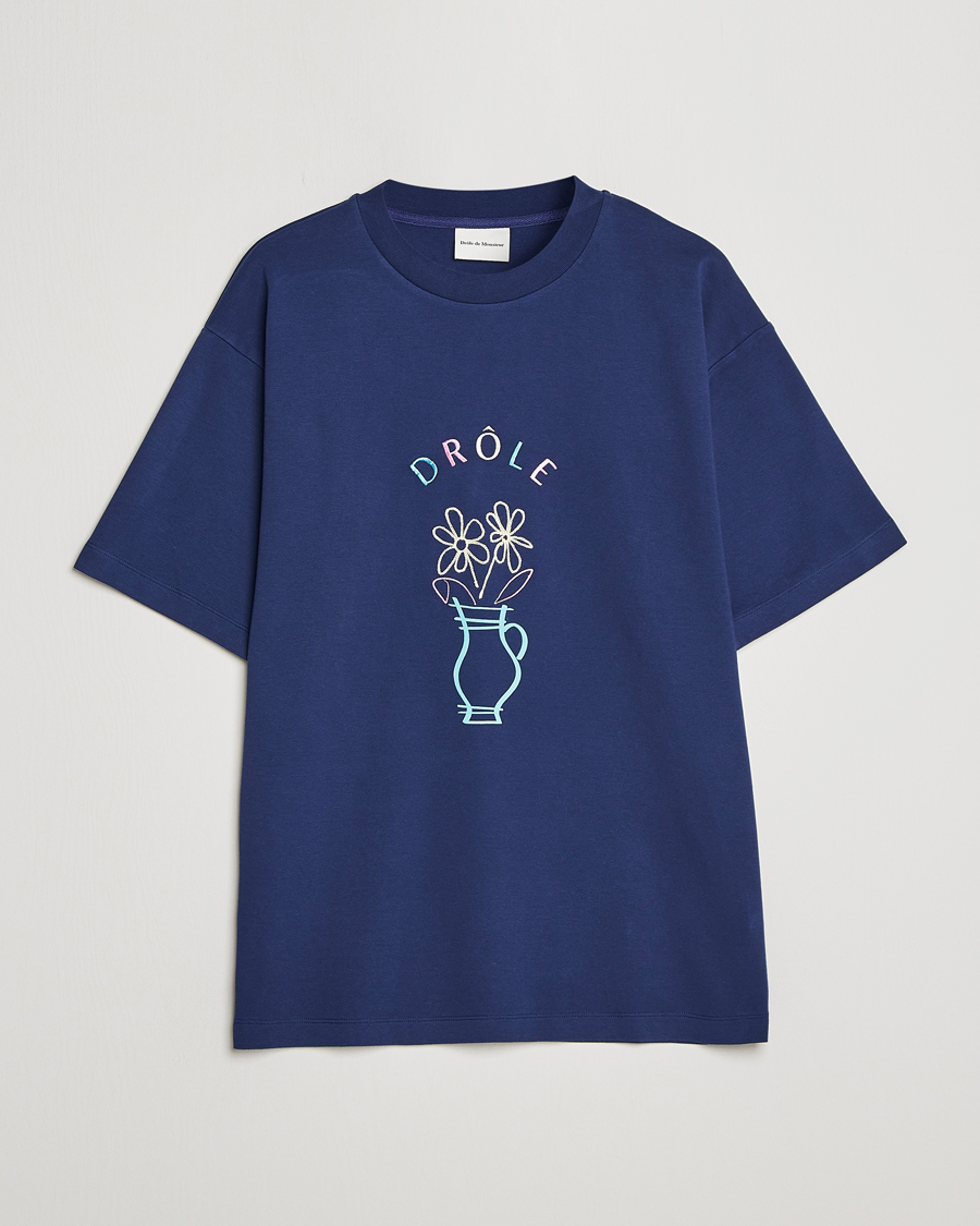 Homme | T-shirts | Drôle de Monsieur | Pot de Fleur T-Shirt Navy