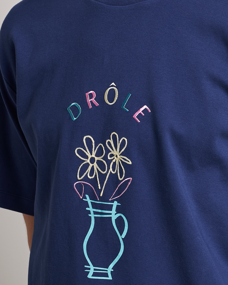 Homme | T-shirts | Drôle de Monsieur | Pot de Fleur T-Shirt Navy