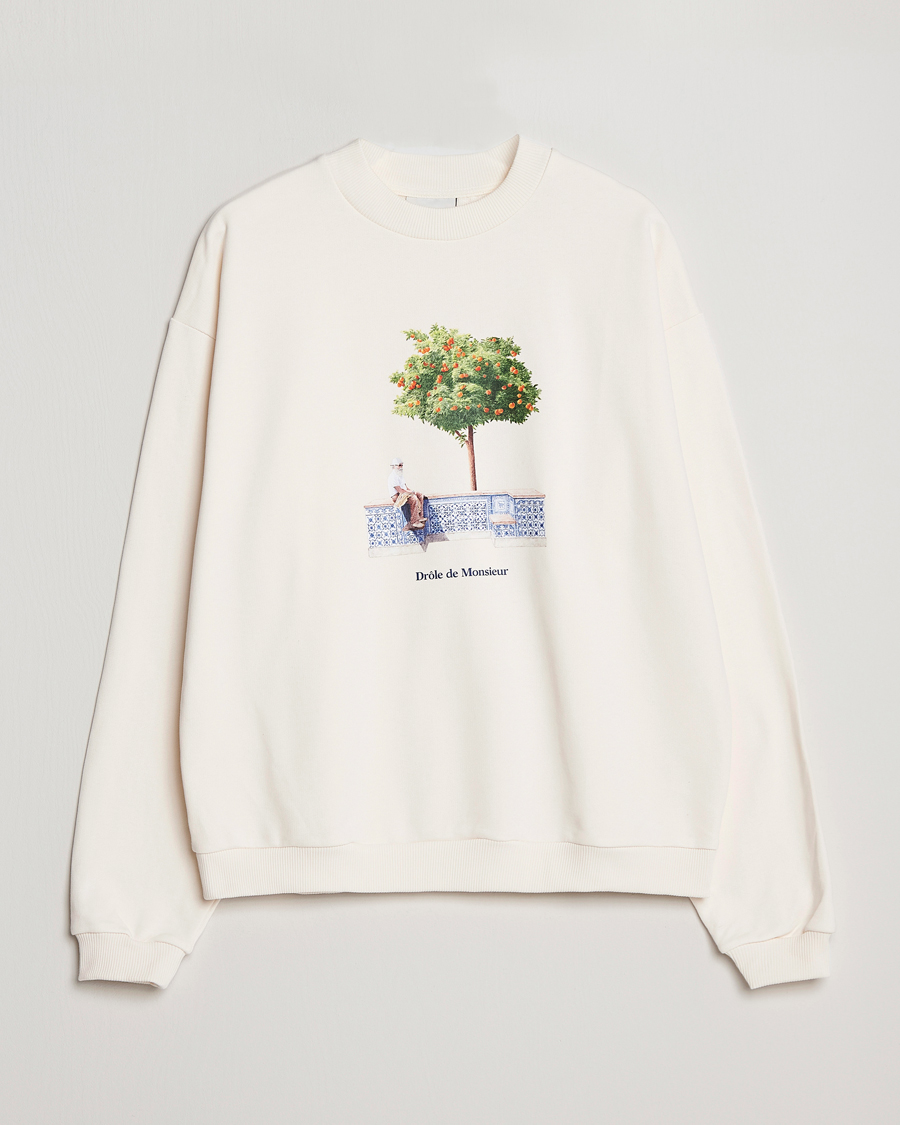 Homme | Pulls Et Tricots | Drôle de Monsieur | Oranger Print Sweatshirt Off White