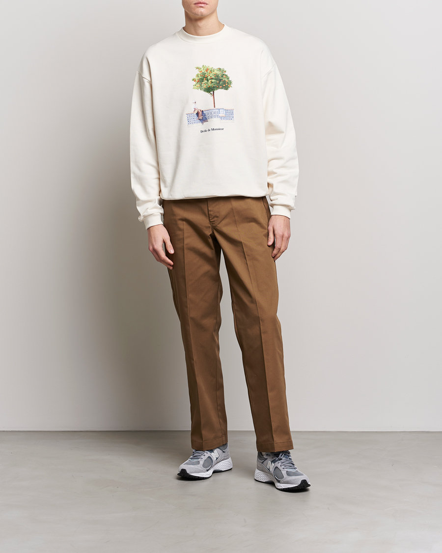 Homme | Pulls Et Tricots | Drôle de Monsieur | Oranger Print Sweatshirt Off White
