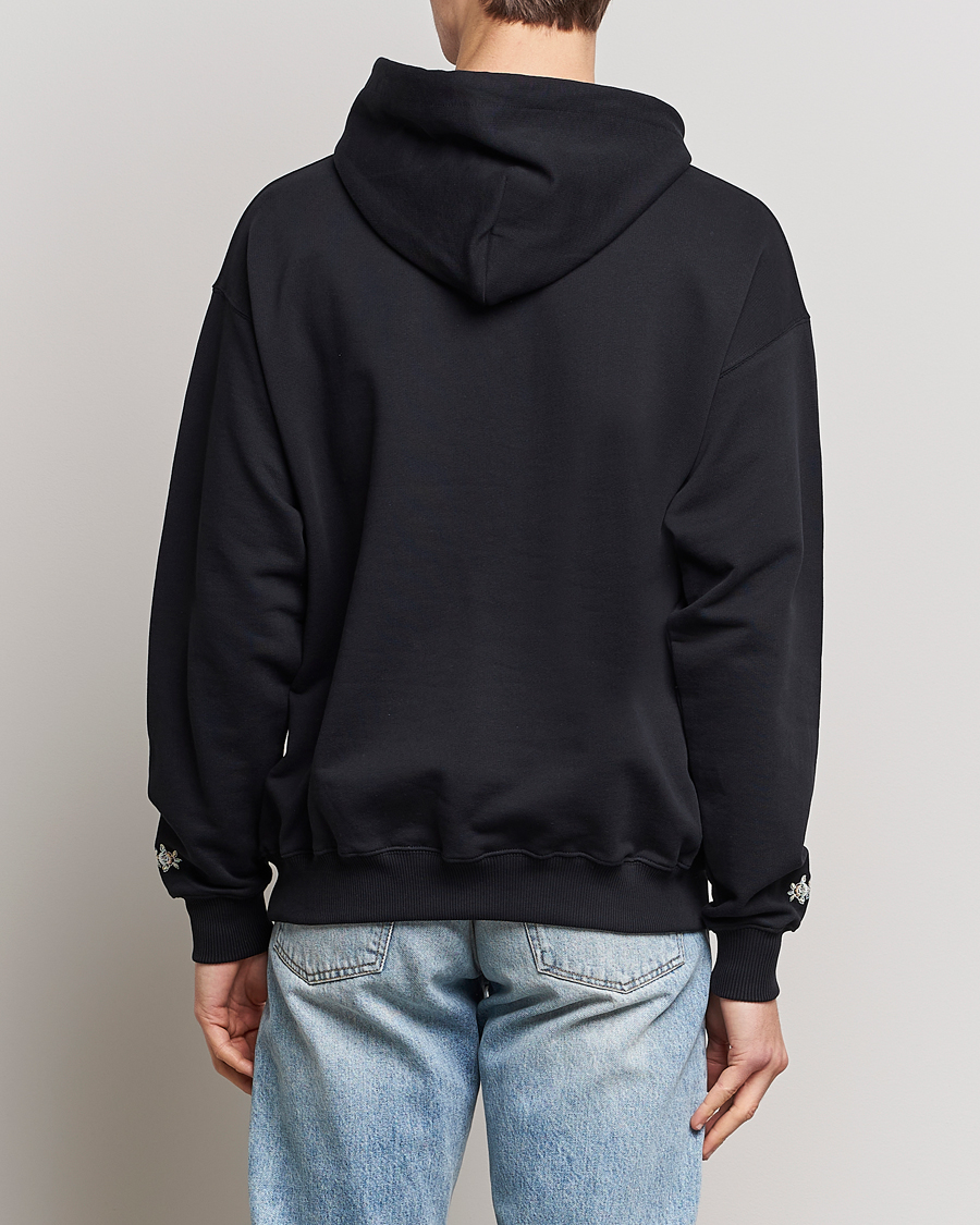 Homme | Pulls Et Tricots | Drôle de Monsieur | Fleur Embroidered Hoodie Black