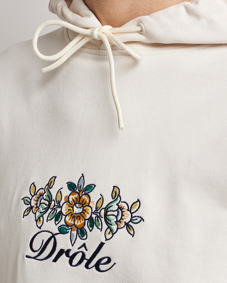 Homme | Pulls Et Tricots | Drôle de Monsieur | Fleur Embroidered Hoodie Off White
