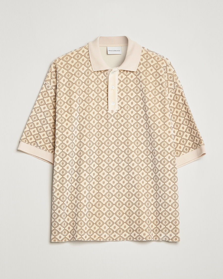 Homme | Polos | Drôle de Monsieur | Monogram Terry Polo Off White