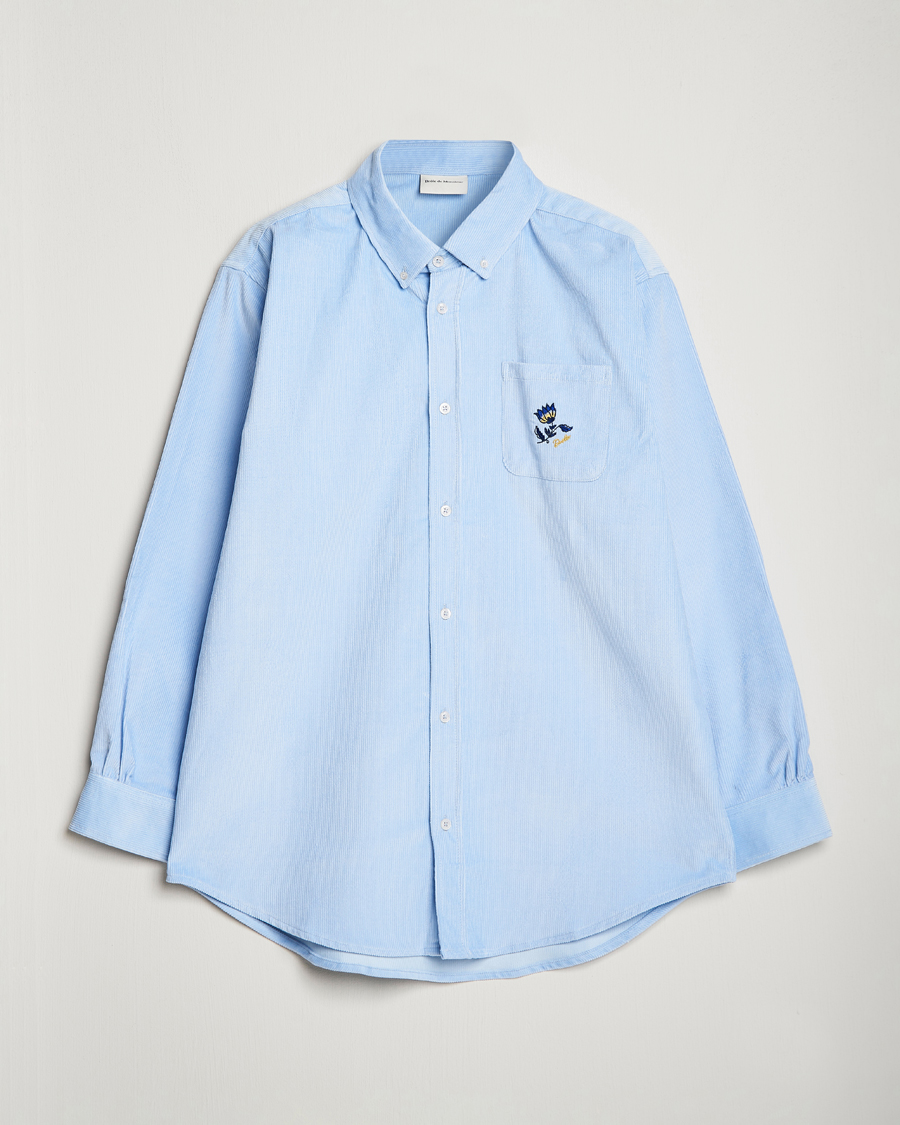 Homme | Chemises | Drôle de Monsieur | Fleur Corduroy Shirt Light Blue