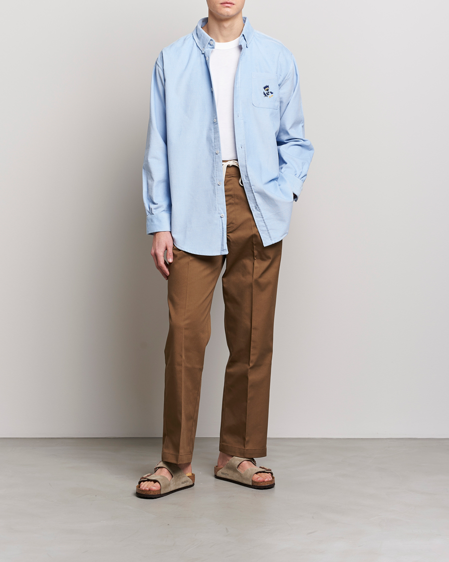 Homme | Chemises | Drôle de Monsieur | Fleur Corduroy Shirt Light Blue