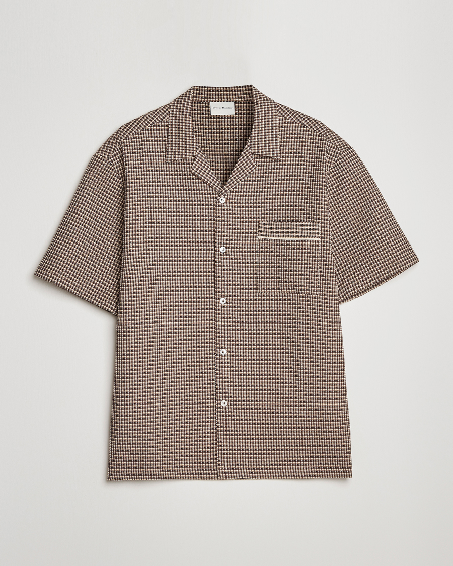 Homme | Chemises | Drôle de Monsieur | Jacquard Bowling Shirt Brown