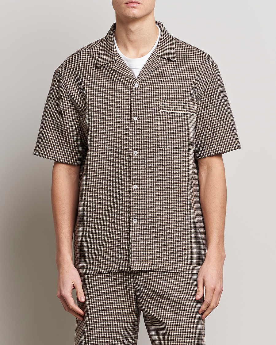 Homme | Chemises | Drôle de Monsieur | Jacquard Bowling Shirt Brown
