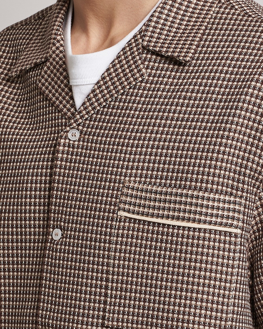 Homme | Chemises | Drôle de Monsieur | Jacquard Bowling Shirt Brown