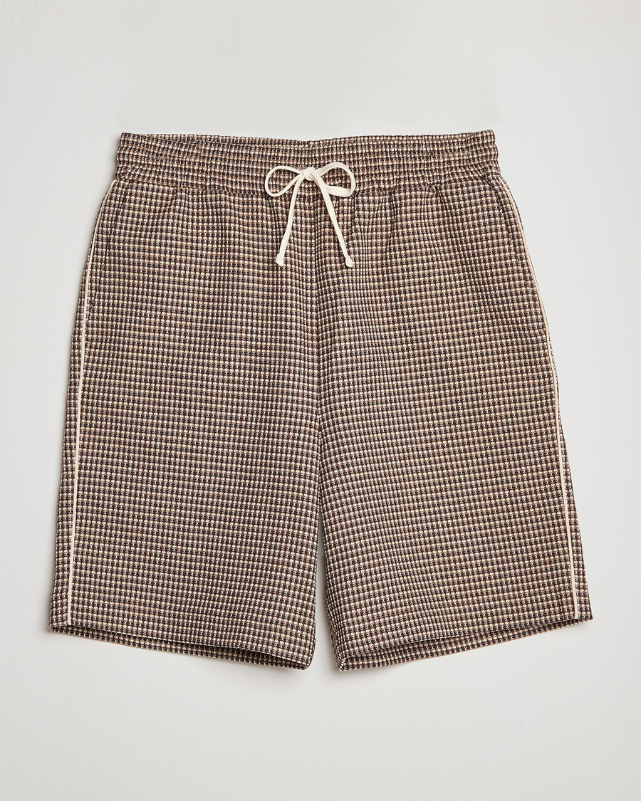 Homme | Shorts | Drôle de Monsieur | Jacquard Drawstring Shorts Brown