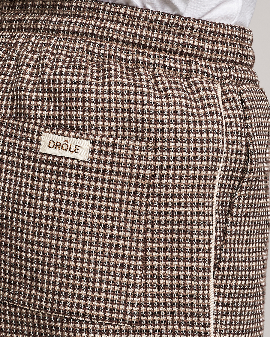 Homme | Shorts | Drôle de Monsieur | Jacquard Drawstring Shorts Brown